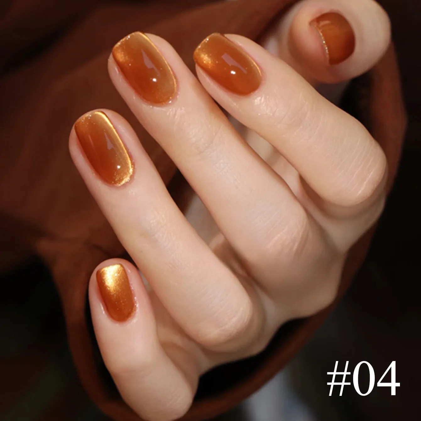 TC 10ML 1-6Pcs Gilded Sunset Cat Eye Gel Nail Polish 2026 New Pop Color Golden Glass Bead Nail Gel For Women And Girls