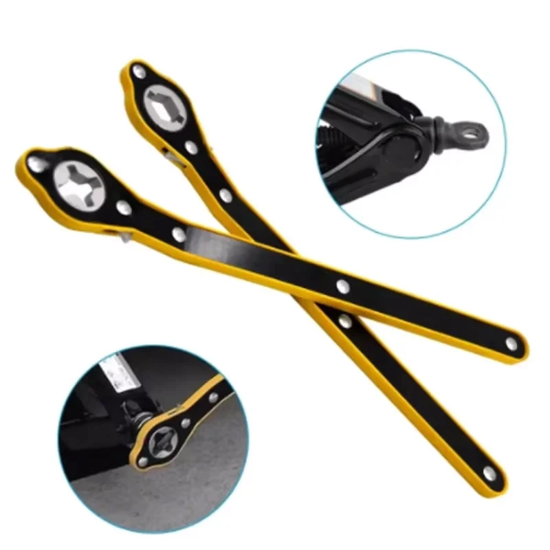 Labor Saving Jack Ratchet Wrench Car Long Handle Scissor Jack Lug 360° Forward And Reverse Knob Garage Tire Wheel For Motorcycle