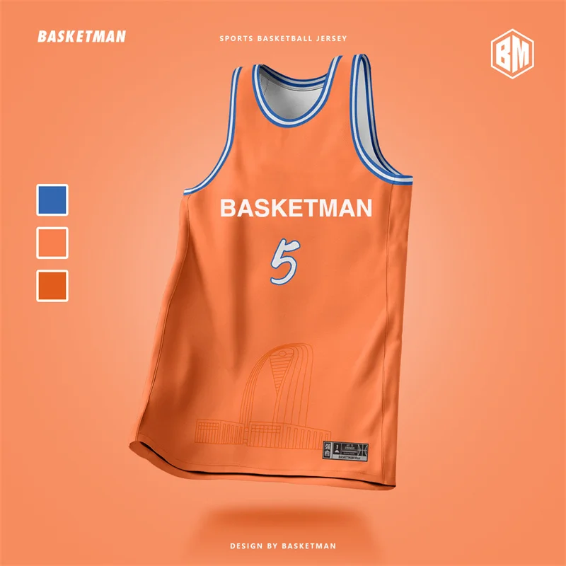 BASKETMAN Basketball Sets For Men Customizable Name Number Logo Full Sublimation Pattern Prints Jerseys Shorts Training Uniforms