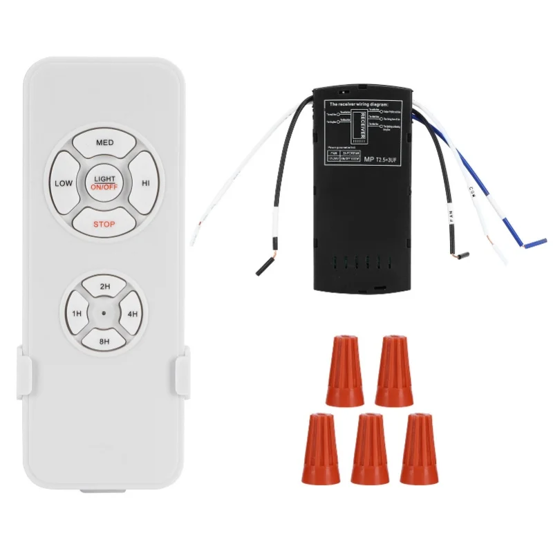 E2 Three-Speed 85-240V Wireless Ceiling Fan Light Lamp Remote Control Kit With Receiver Timing Switch Home Smart Controlling