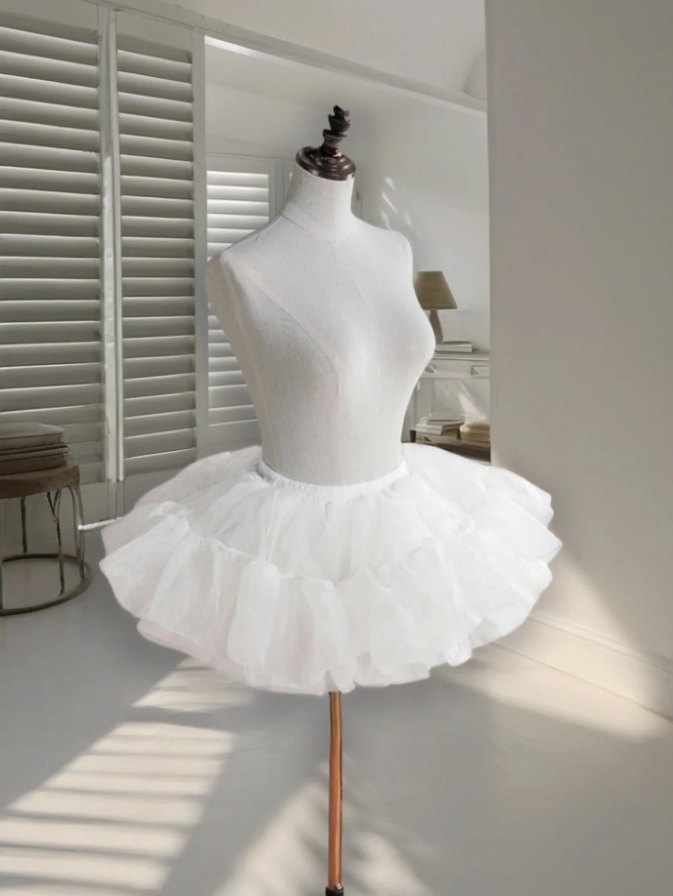 New White BlackLolita Underskirt Women Cosplay Ballgown Kids Bridal Boneless Petticoats Tutu Dress