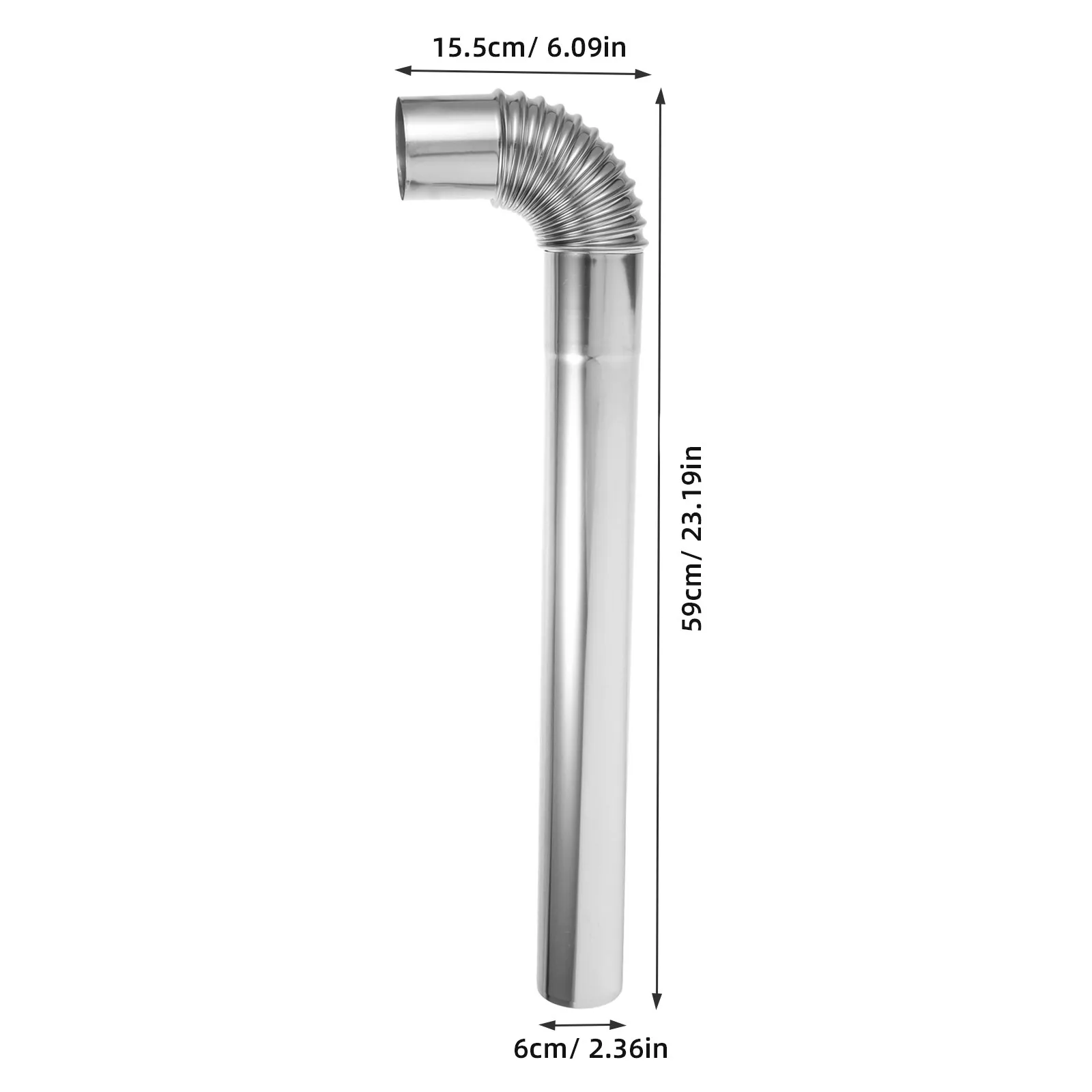 Stainless Steel Flexible Exhaust Pipe for Kitchen, Stove, Fireplace – Heat-Resistant Vent Hose, 1 Set