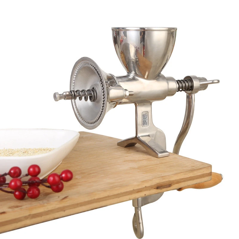 Portable 304 Stainless Steel Manual Coffee Grinder Food Grade Hand Crank Spice Grinder Mill for Traveling Camping Home Use