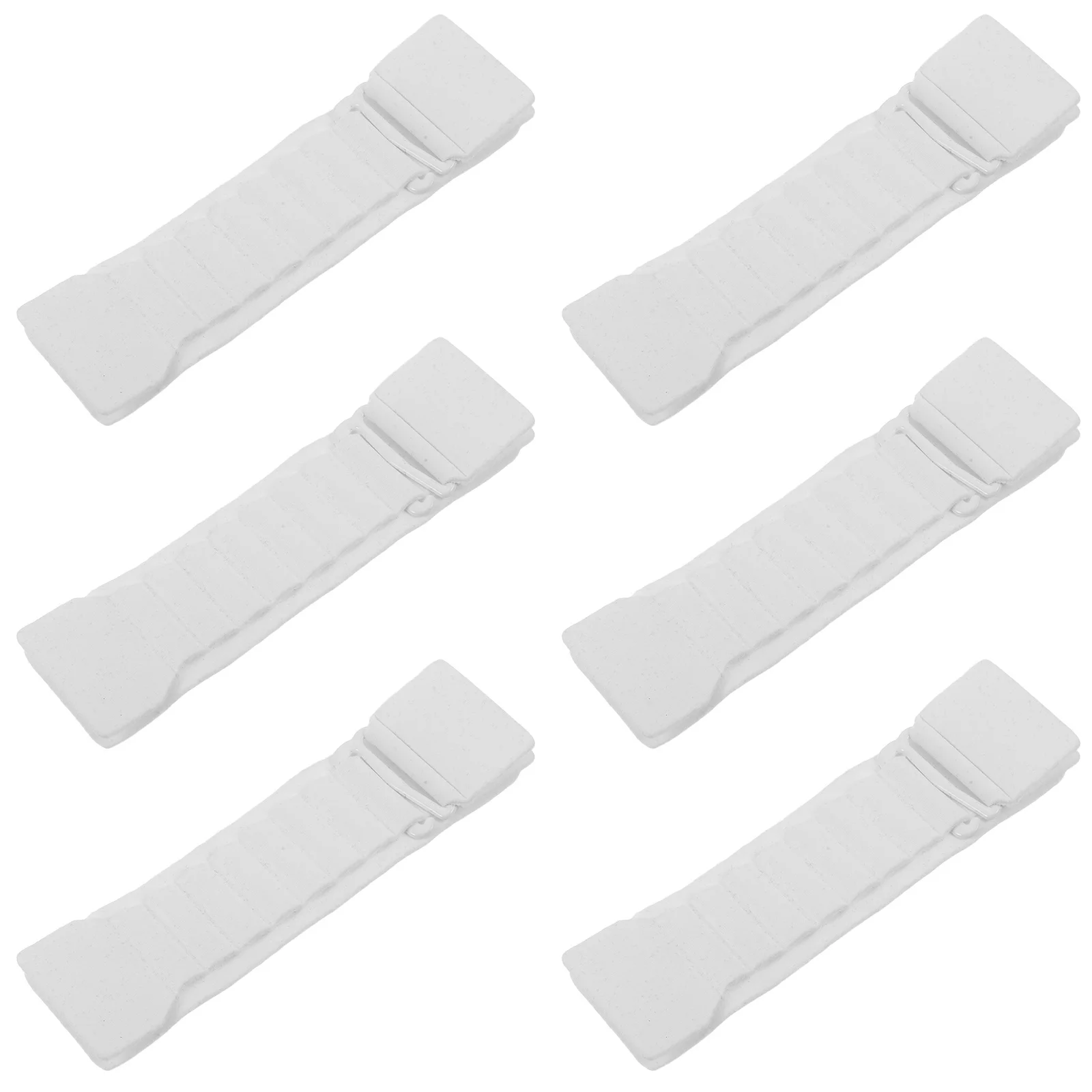 

6Pcs Bra Buckle Extender White 8-Hole Adjustable Strap Extender for Sports Bras Bathing Suit Back Extension Elastic Bra Band