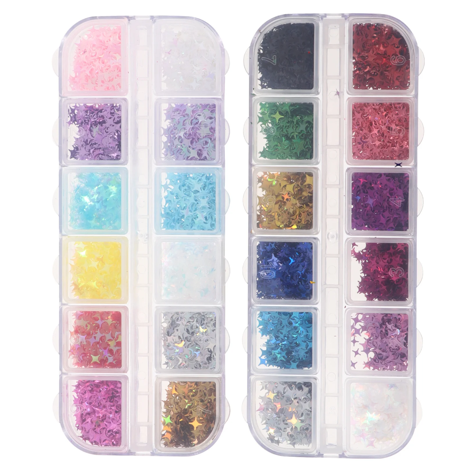 2 conjuntos de glitter para unhas paillette especial 3d manicure glitter lantejoulas adesivos para arte em unhas corpo rosto maquiagem lantejoulas