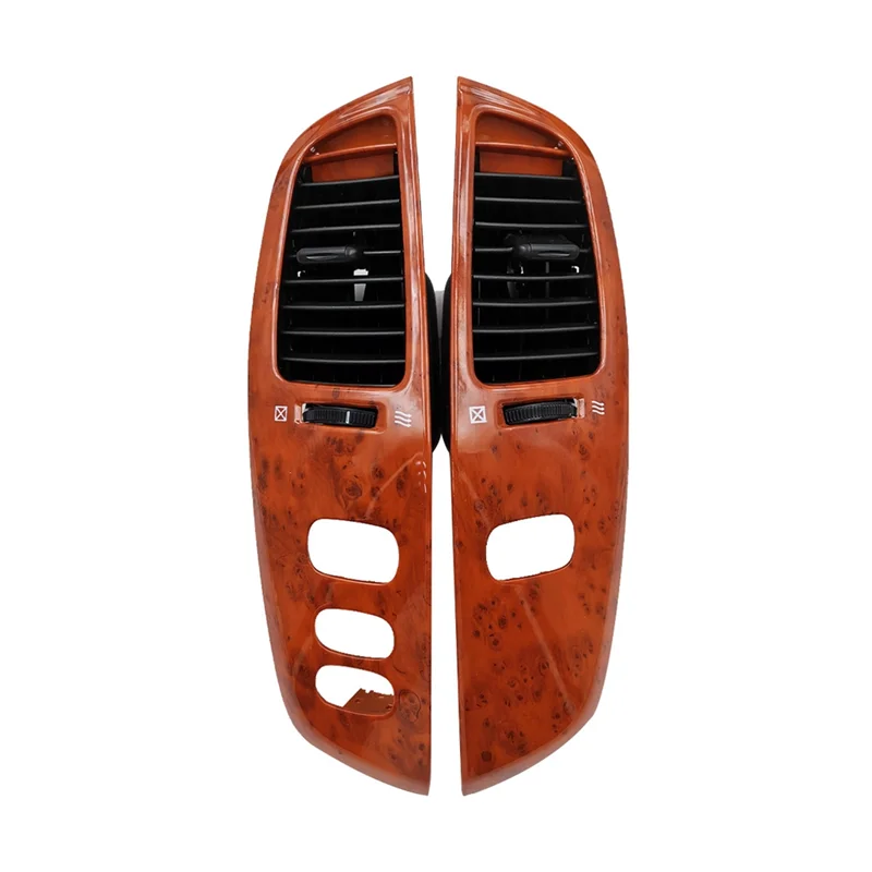 Car Interior Air Vent Outlet for Land Cruiser 100 LC100 FJ100 Ujz100 1997-2007 Dashboard Air Vent Panel(Wood)