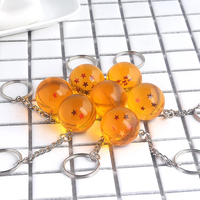 Japanese Anime Dragon Series 1-7 Stars Balls Stars Keychain Figures Toys Pendant Car Keyring party Gifts Cosplay Props Jewelry