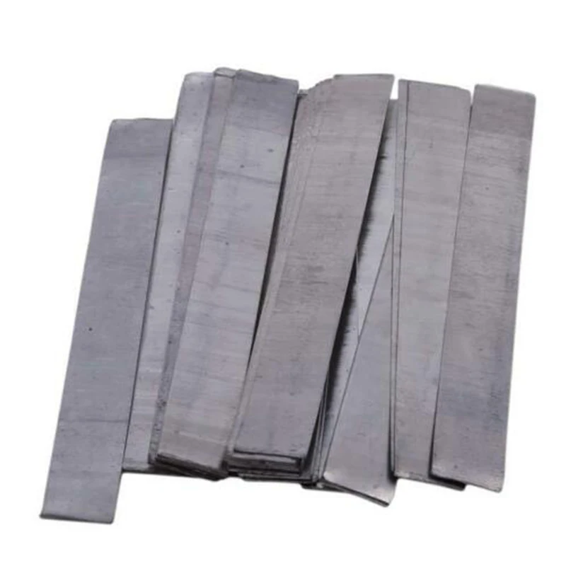 Supplies Strip Lead Strips Tin Roll Equipment Sinkers Silver Accessories 52Pcs 13*100mm Fishing Useful Durable