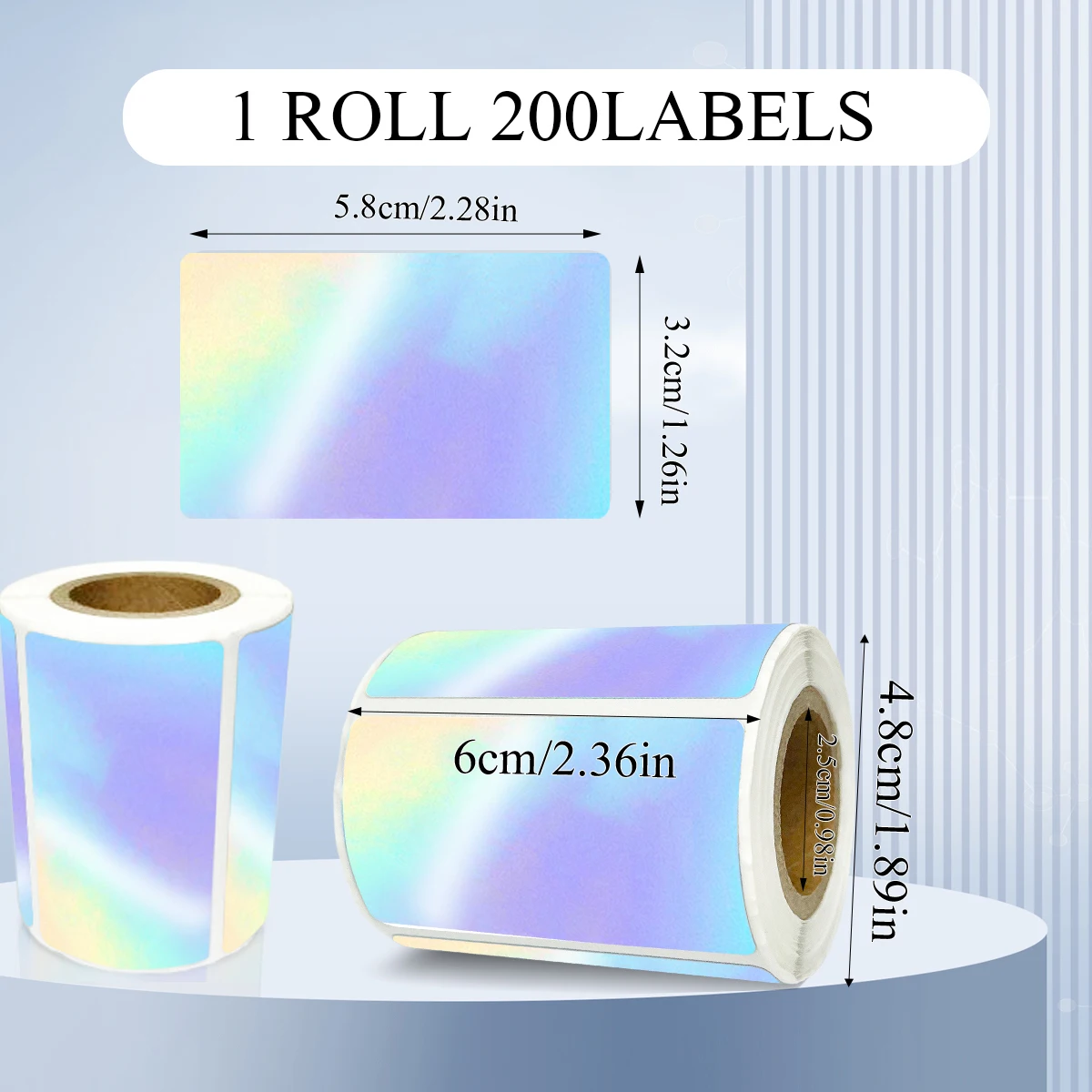 Label Printer Laser Sticker Self-Adhesive Paper 500pcs 57*32mm Waterproof Tear-Resistant Replacement For Office Kitchen School