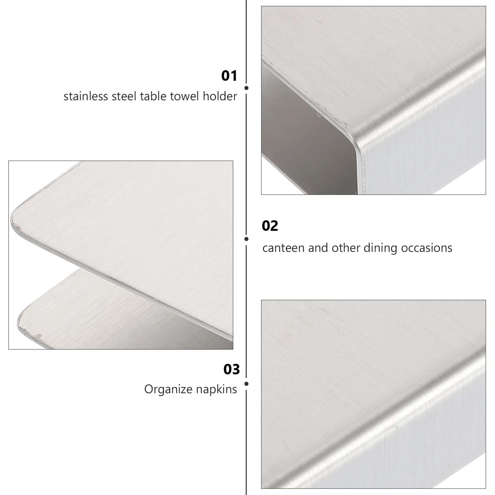 

1pc Nordic Tissue Holder Napkin Stand Modern Style Desktop Decor Tissue Storage Bracket Rust Resistant Space Saving