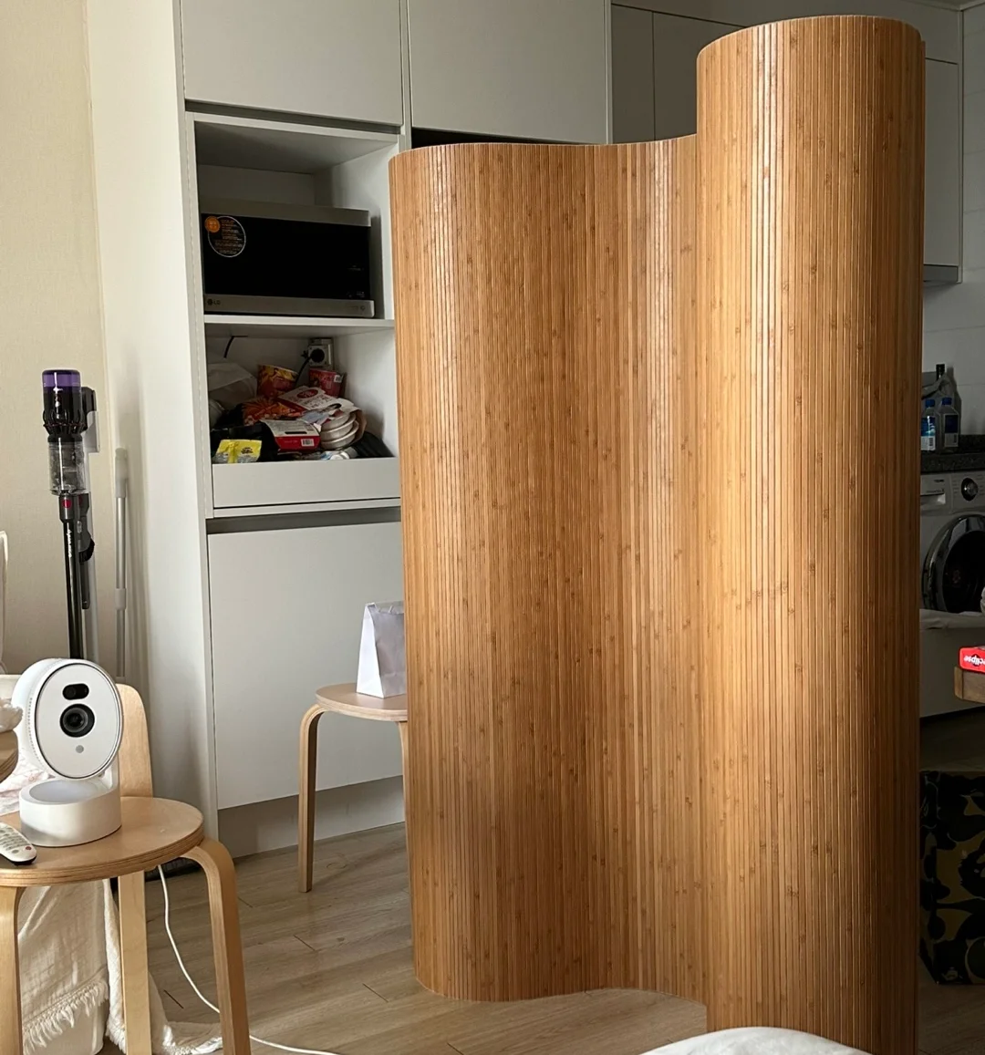 Room partition bamboo screen divider screen decorative rattan privacy screen