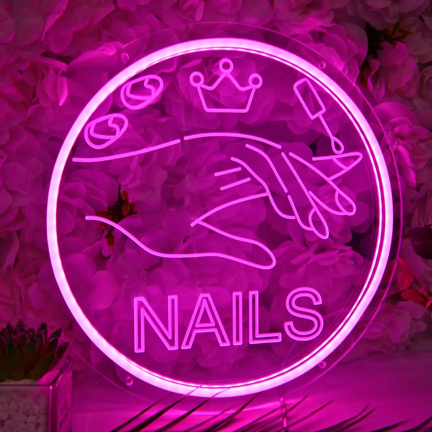 

Nails Neon Sign USB Powered LED Light for Nails Spa Beauty Salon Studio Bedroom Decoration Business Stores Logo Art Wall Light