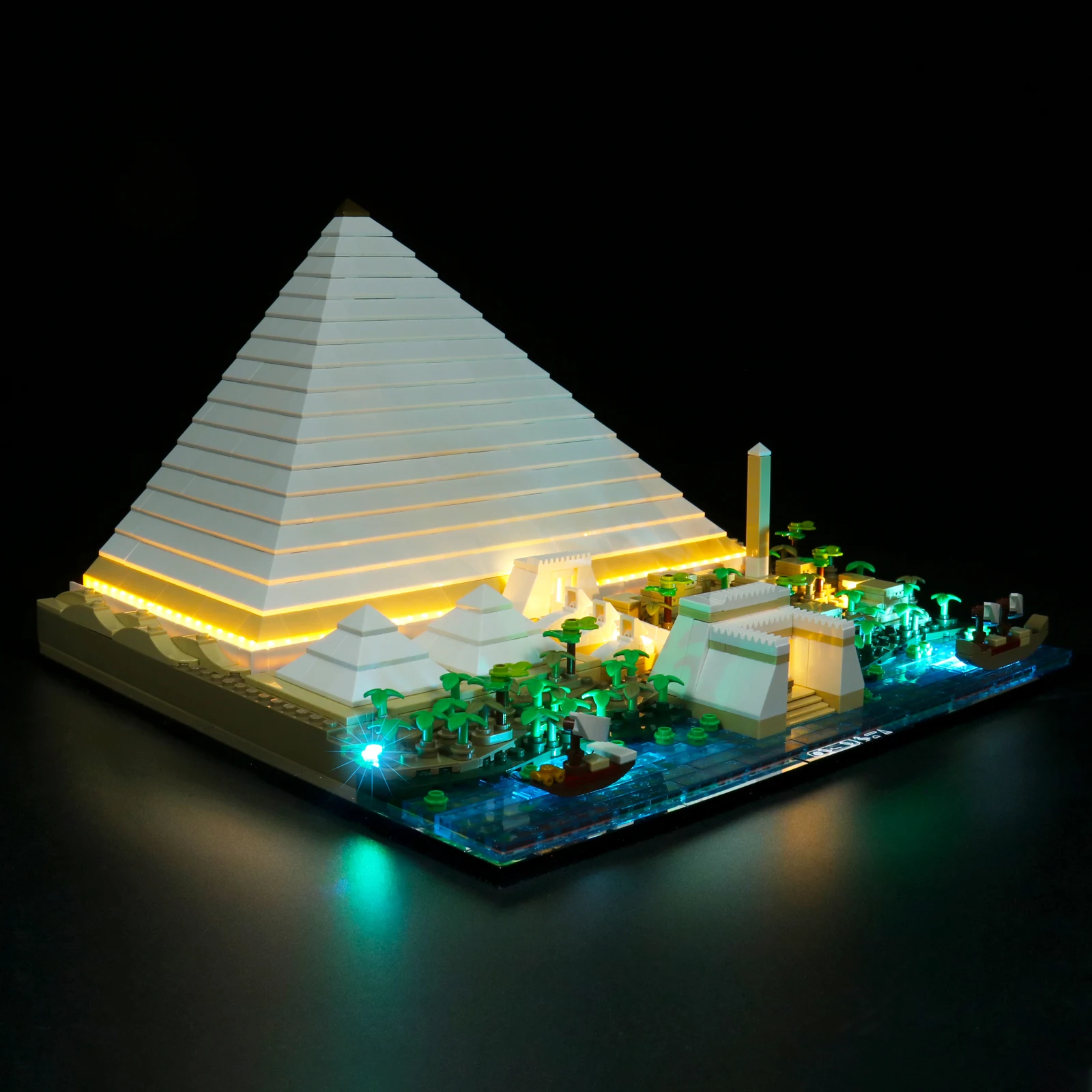 Lazishi LED Light  For 21058 Great Pyramid Building Blocks  (NOT Include The Model) DIY Bricks Toys