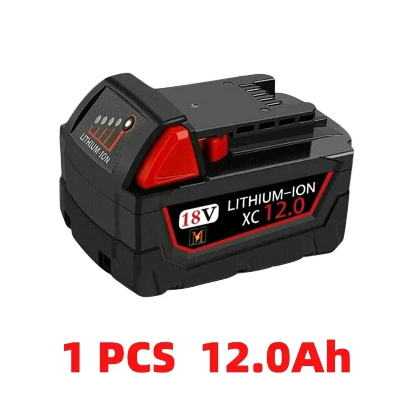 

18V Rechargeable Power Tool Battery 6.0/8.0/12.0Ah For Milwaukee M18, M18B, M18B2, M18B4, M18B5, M18B9, M18BX,C18B,C18BX