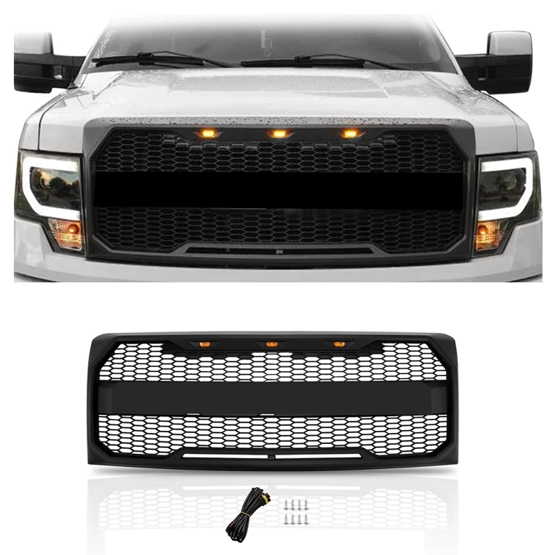 

Raptor Body Kit Accessories Parts Front Bumper Grille For F150 2009 2010 2011 2012 2013 2014