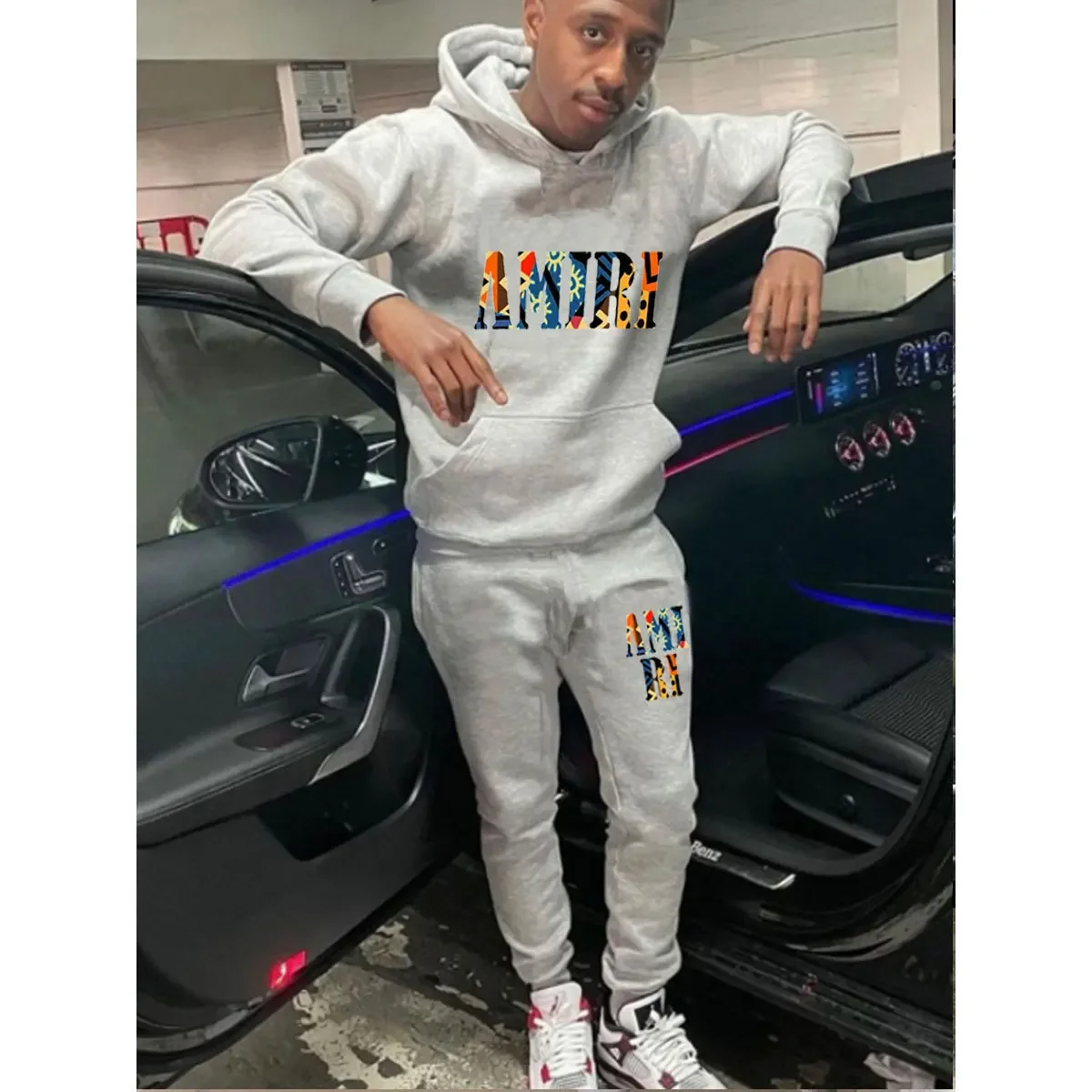 

Spring and autumn hoodie set men's and women's high-quality new printed hoodie men's hoodie fitness fashion casual