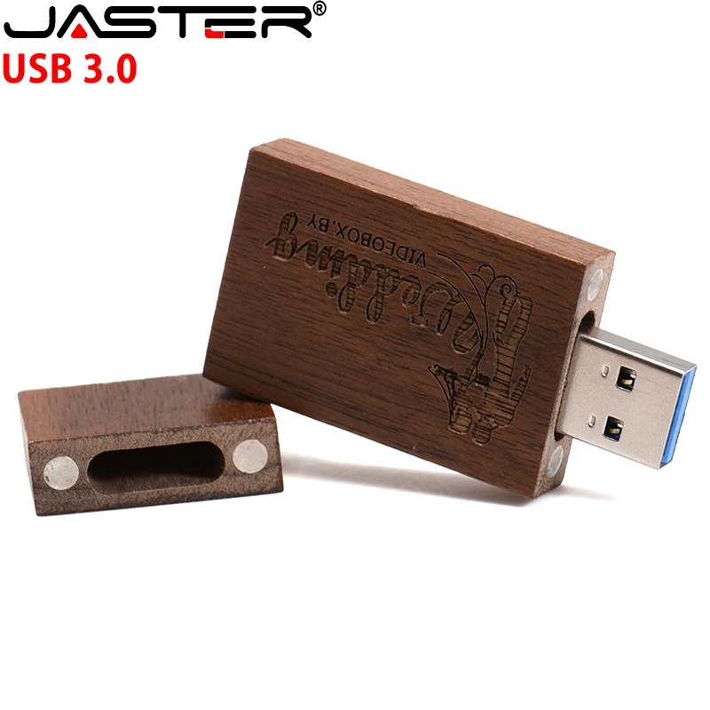 

High Speed Pen Drive USB 3.0 Free Custom Logo Flash Drives Wood Business Gifts Memory Stick Real Capacity U Disk 64GB/32GB/16GB