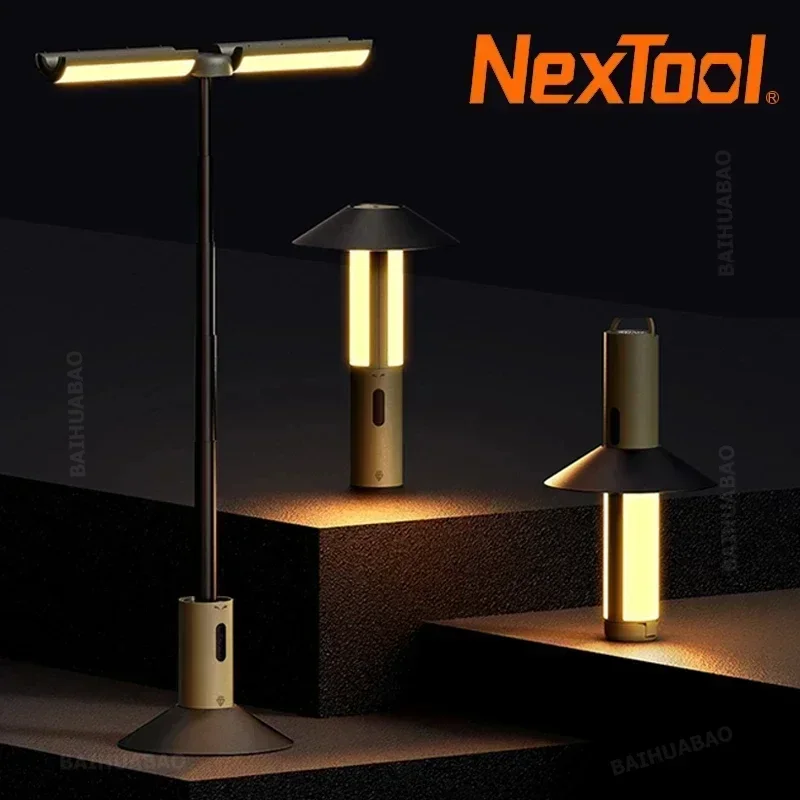 Nextool-linterna de luz para acampar, luz fuerte multifuncional, lámpara de noche recargable para el hogar al aire libre, lámpara de mesa