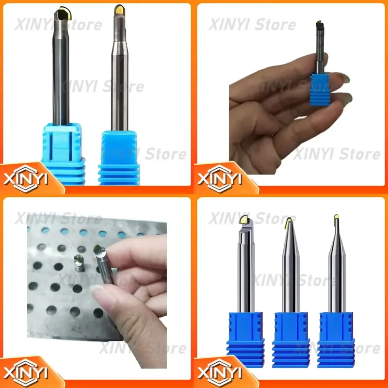 for Single Crystal Diamond MCD Ball Nose Milling Cutter Custom ODM OEM Mirror Effect CNC Bits for Gold Silver Copper Acrylic