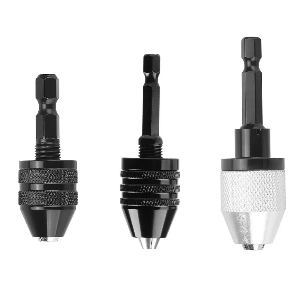 

Набор из 3 быстросменных адаптеров для сверлильных патронов с шестигранным хвостовиком 6,35 мм для эффективной смены сверл и работы с различными материалами