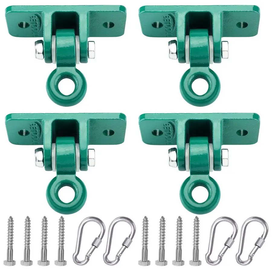 

Heavy Duty Swing Hanger Set 10000 lb Capacity for Indoor Outdoor Playground Swing Sets Pack of 4 Green