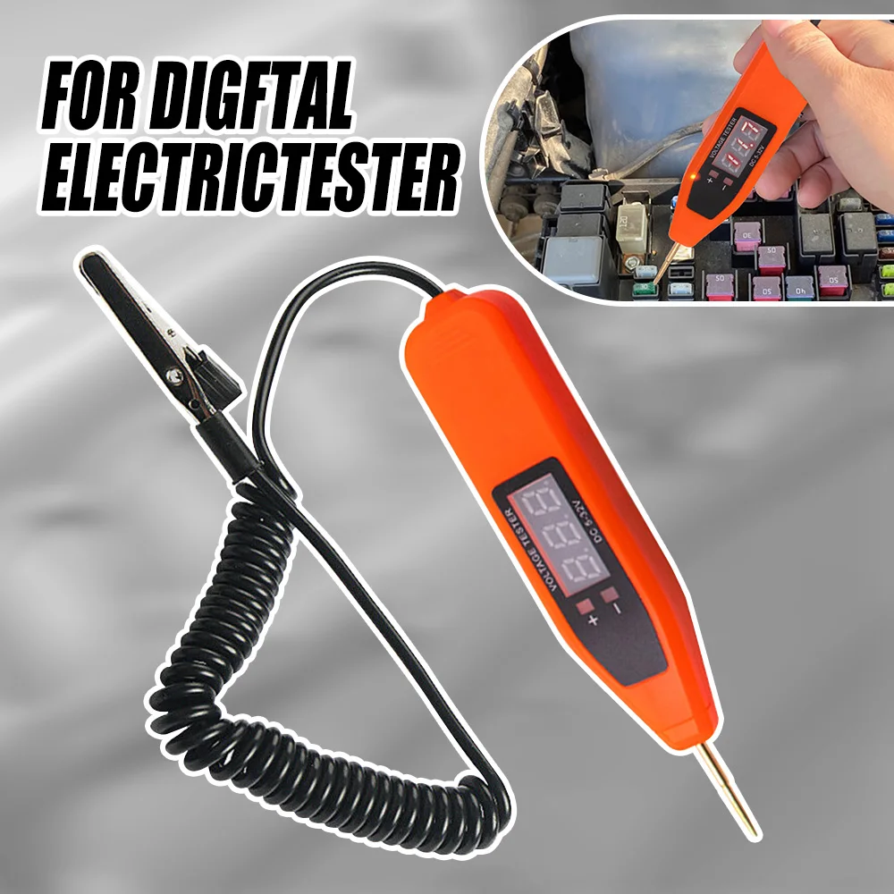 2.5-32V Electric Digital Display Car Fuse Circuit Probe Tester Voltage Test Pen Digital Display Universal Cars