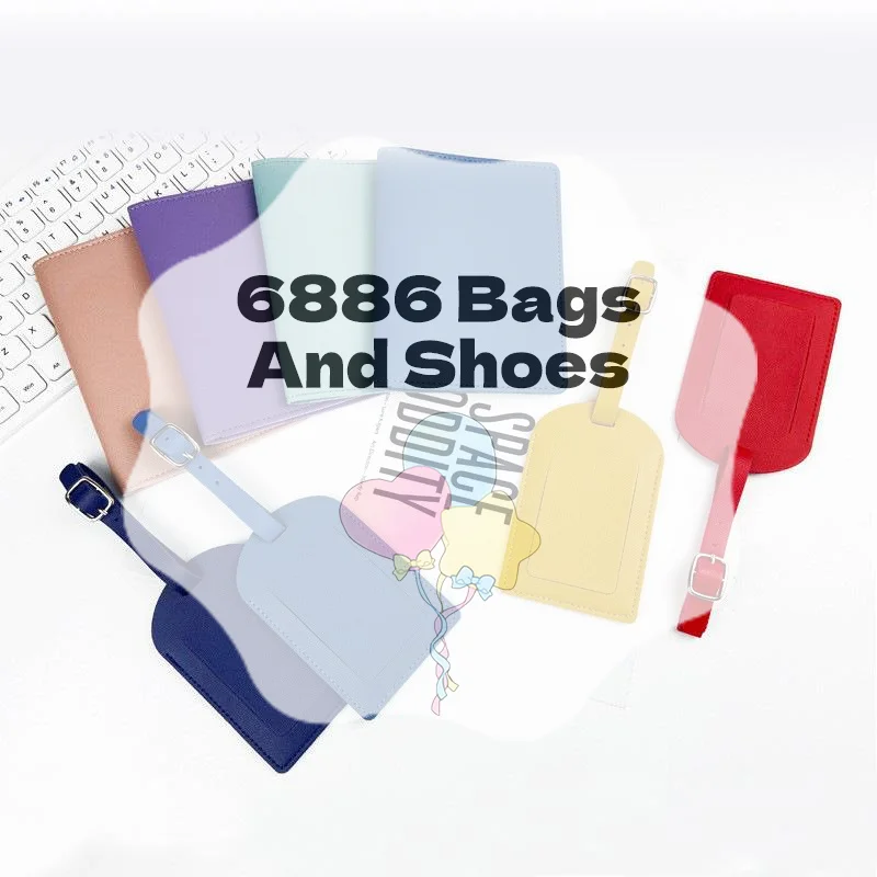 

Футляр для паспорта из полиуретана с багажными бирками, дорожный набор, идеально подходит для свадеб и деловых мероприятий, в комплект входит держатель для билетов