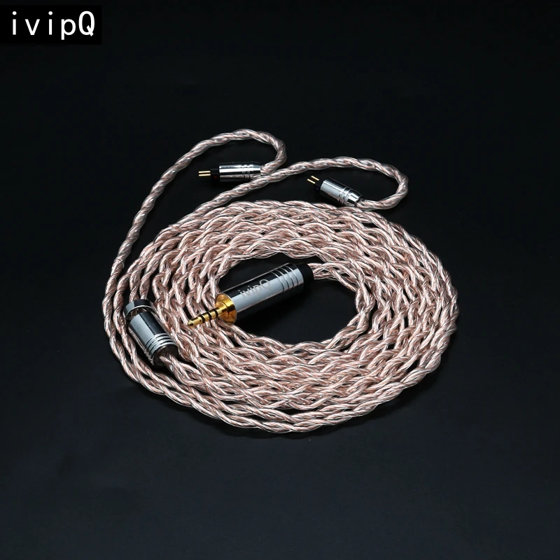 

ivipQ 518 4-Core OCC+OCC Silver Plating HiFi Earphone Cable，With3.5/4.4mm/0.78 2Pin For HOLA KATO Winter LAN Cadenza Aria A5000