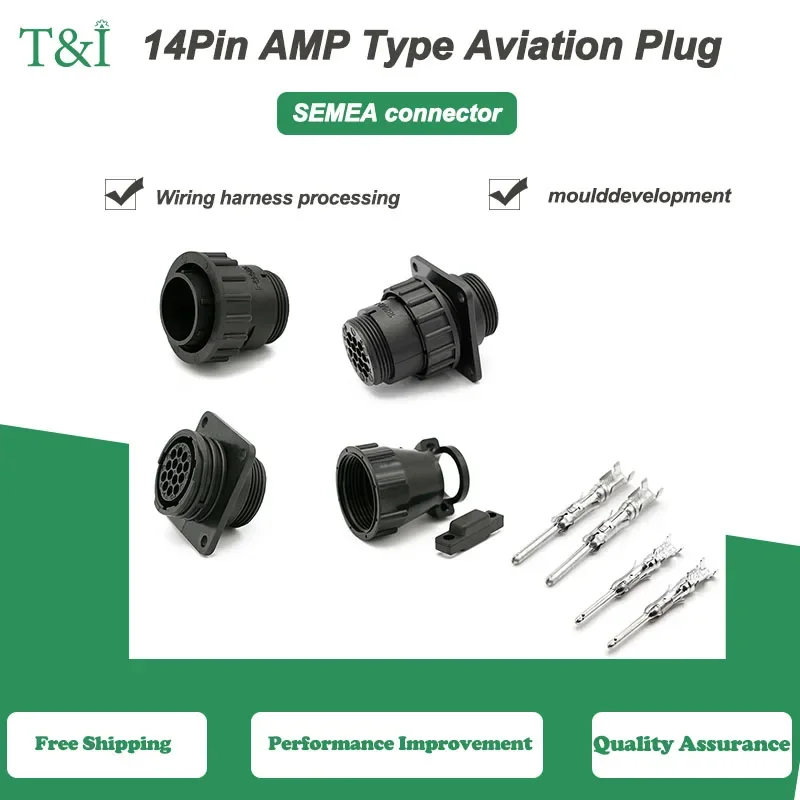 

5/10/100 PCS TE/AMP Type 14Pin Connector Aviation Plug Sheath with Tail Clamp Terminal for SMEMA SMT Equipment 182649-1 206043-1