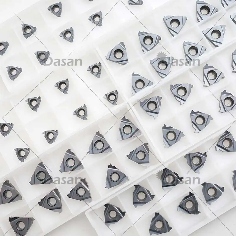 10PCS  11IR 16ER 16IR 11BSPT 14BSPT 19BSPT Carbide Threading Inserts Cutter Tools for Steel or 303 Stainless Steel