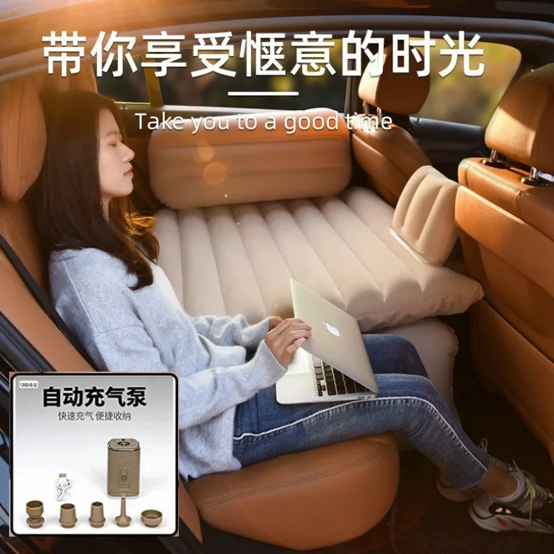 車用インフレータブルベッド-子供用車載マットレス-後部座席用トラベルベッド-suv汎用スリーピングマット-折りたたみベッド