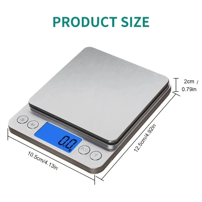 Digital Kitchen Scale 0.01g/0.1g Small Jewelry Scale Food Scales Digital Weight Gram and Oz Digital Gram Scale with LCD/ Tare