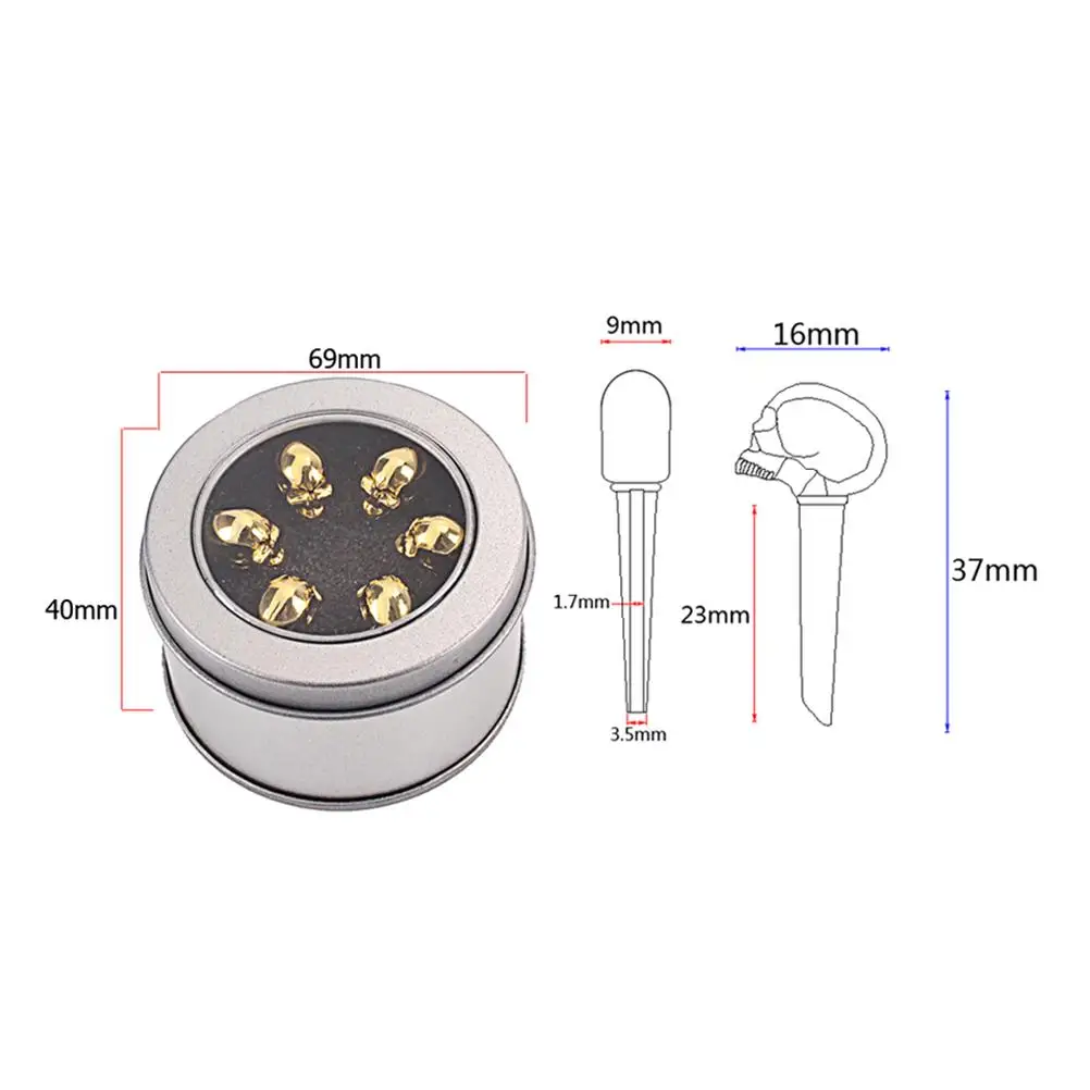 

6 Pcs Golden Guitar Accessories Parts Replacement Brass Customization Electric Accesories Decoration Upgrade