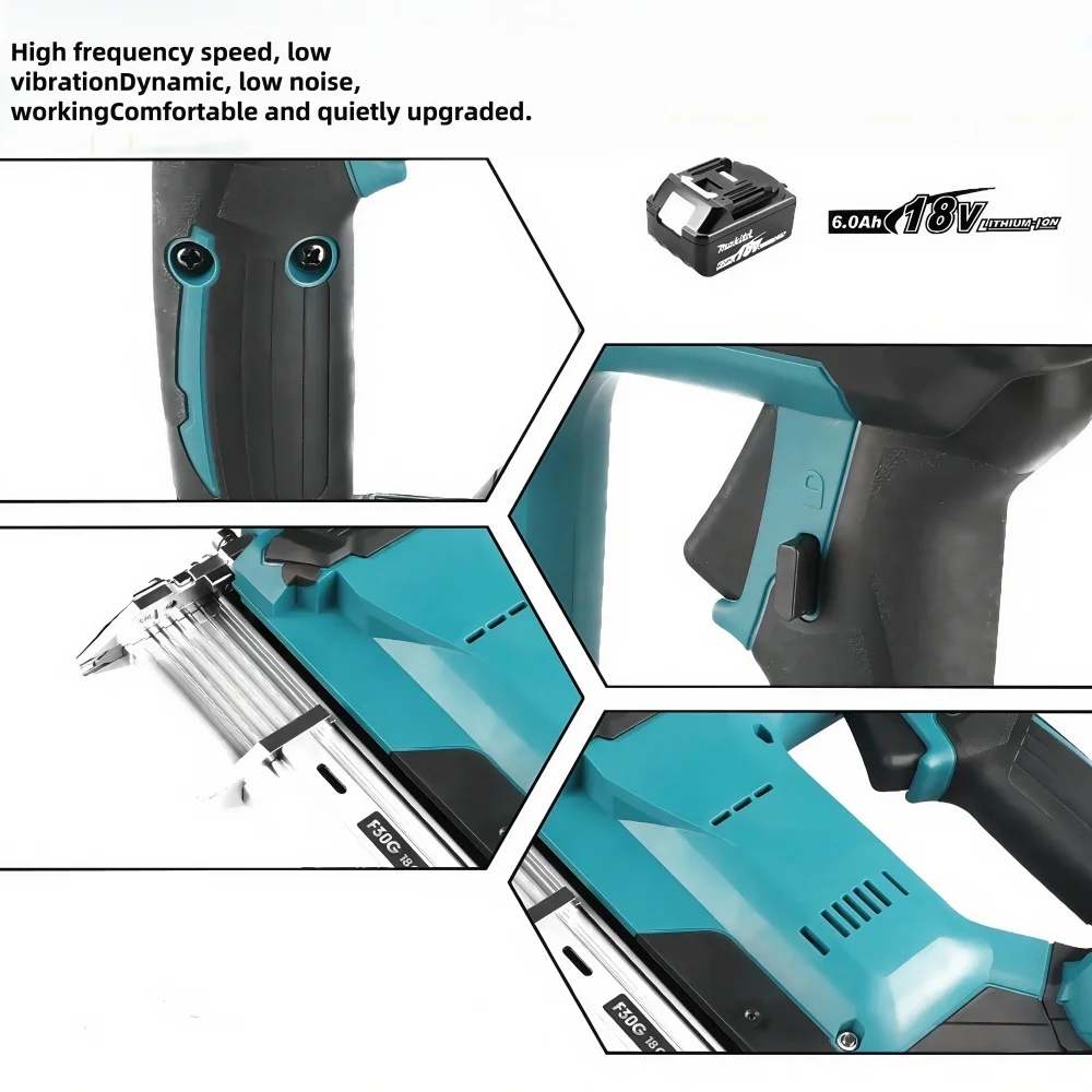 لـ Makita F30 مسدس التيلة الأظافر المستقيمة ، مسدس مسامير كهربائي لاسلكي ، مسدس التثبيت ، أدوات النجارة لبطارية ماكيتا 18 فولت #2