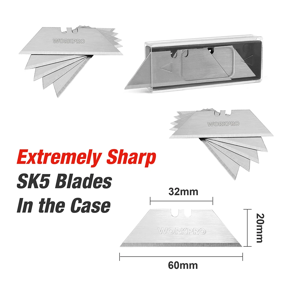 WORKPRO Folding Pipe Cutter Pocket Wood Handle Knife With 10/20PCS Blades_desvips.com