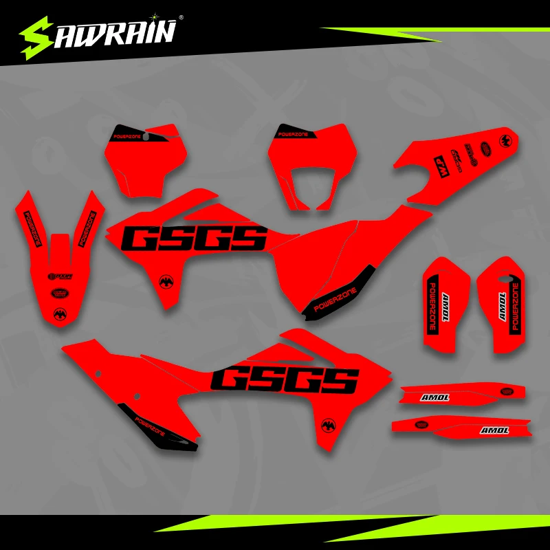 

Sawrain Motorcycle Graphics Backgrounds Decal Stickers Kits for GASGAS 21-23EC MC 03