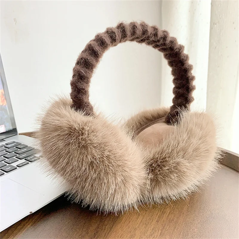 لطيف أفخم الفراء سماعات النساء شتاء دافئ غطاء للأذنين لينة الصلبة الفراء سدادات موضة للجنسين غطاء للأذن لوازم في الهواء الطلق