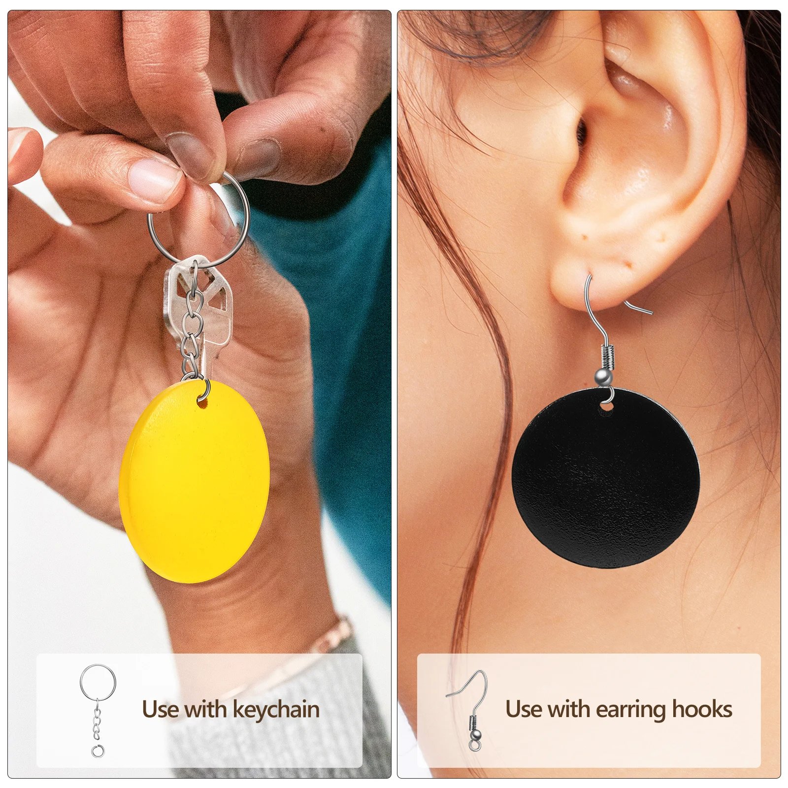 

100Pcs Earring Materials Wooden Round DIY Circle Charms Pendants Necklace Bracelet for Jewelry Making Earring Charms