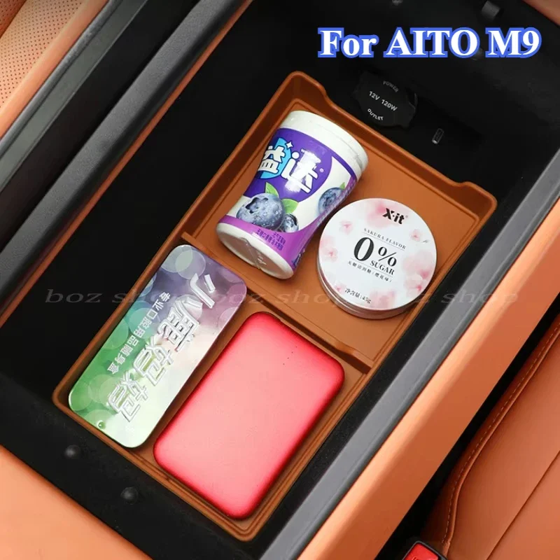 Car Central Control Armrest Box Storage Box For AITO M9 Interior Storage Box Supplies Car Interior Auto Modification Accessories