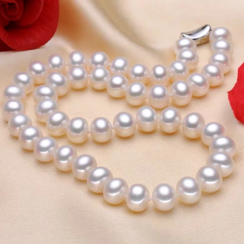 factory wholesale pearl collar necklace, 925 silver claps, customized designs available