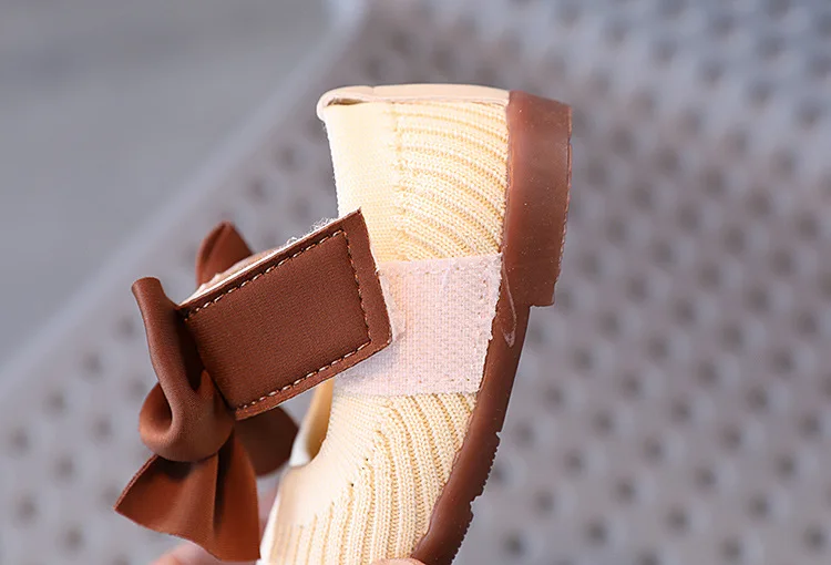 Children Casual Shoes Cartoon bow princess shoes  Non slip soft baby girl shoes