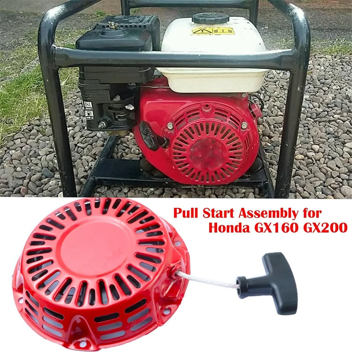 Pull Start Assembly for GX200 GX160 5.5 6.5HP Engine with Curved Rod Pawl 28400-Z4M-306ZB 27400-Z1