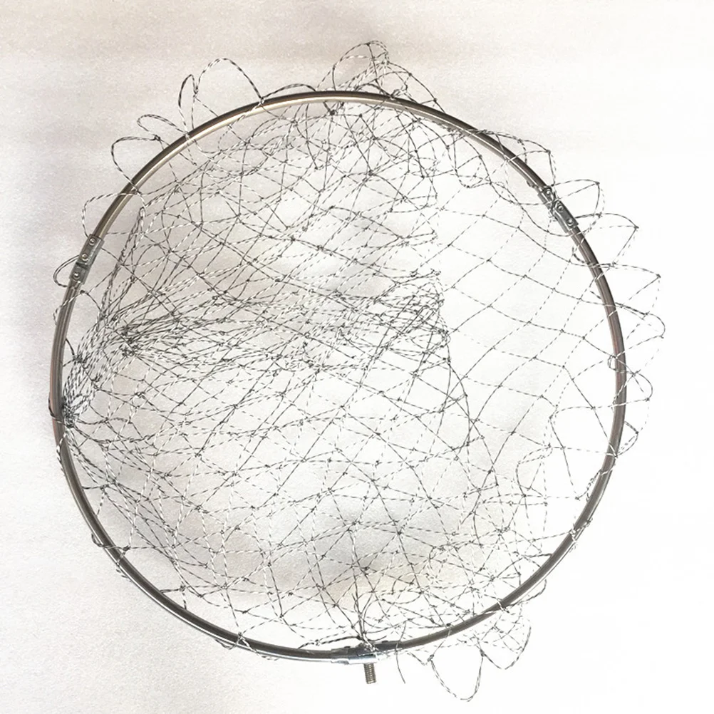 

2 шт. 40 см складная головка для подсачки из нержавеющей стали, держатель для рыбы, прочный для каяка, лодки, морской рыбалки, кемпинга, пешего туризма