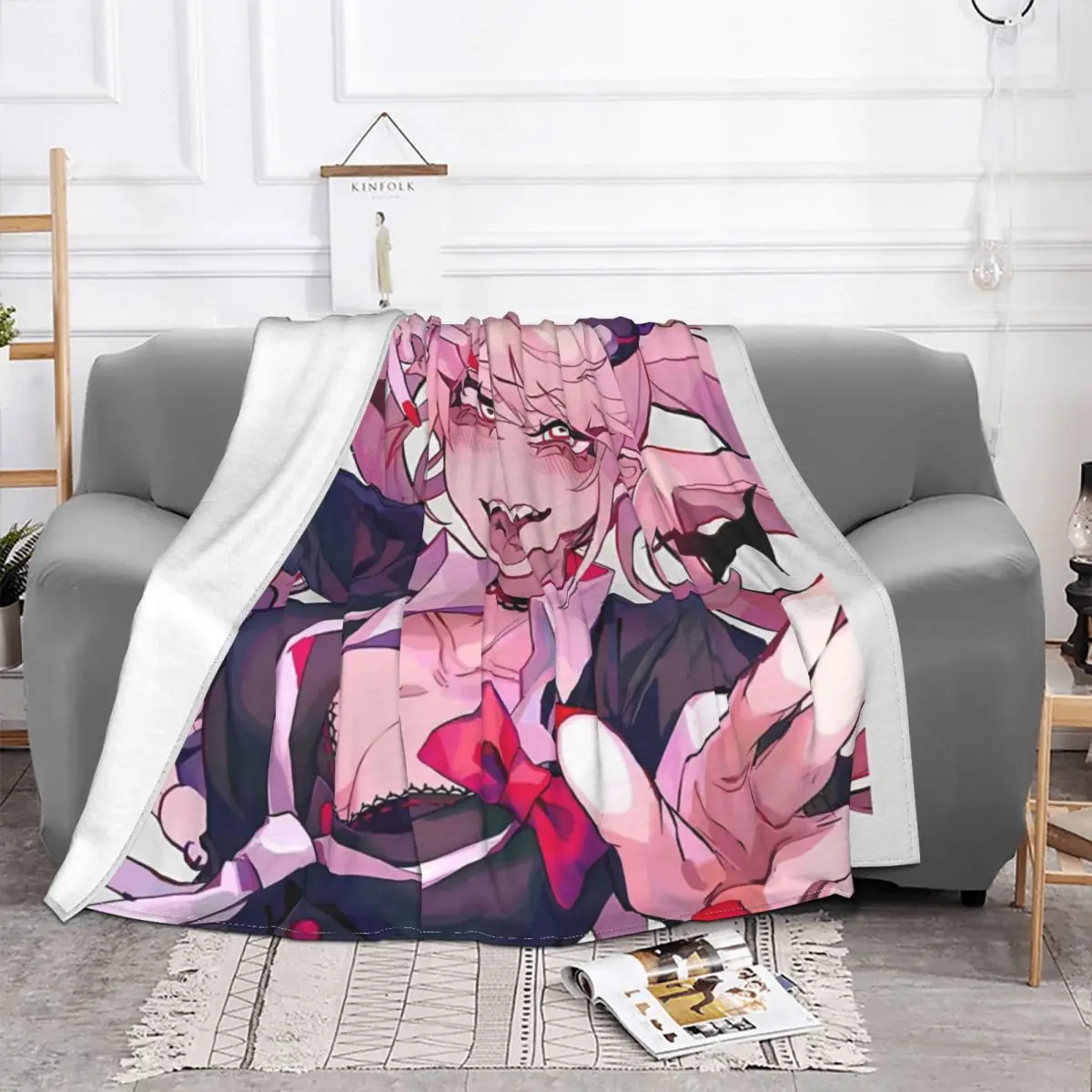 Danganronpa Makoto Game Blankets Enoshima Junko Monokuma Coral Fleece Plush Decoration Bedroom Bedding Couch Bedspread