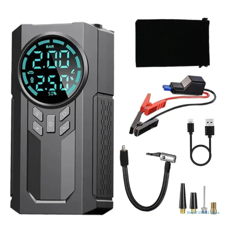 12V Car Jump Starter for Car Tires Auto 150PSI Air Compressor