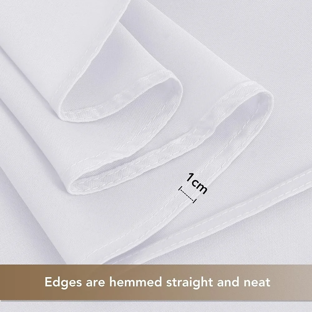 مفارش طاولة مستطيلة 8 عبوات من نسيج البوليستر القابل للغسل، أغطية طاولة متينة مقاومة للتجاعيد وحفلات الزفاف والولائم #6