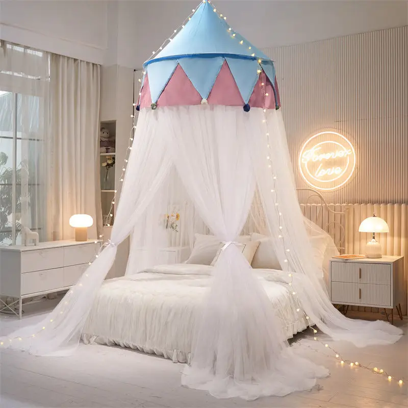 

Fashion Romantic Hanging Dome Mosquito Net Free Install Household Floor-to-ceiling Blackout Yarn All-match Decorate Mosquito Net