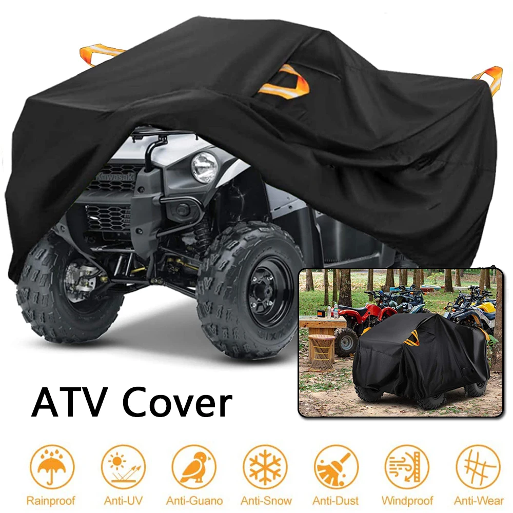 

ATV Waterproof Car Cover 210D Oxford Cloth Dustproof Sunproof Protective Cover Auto Clothing Fit for Most Quad Bike ATV