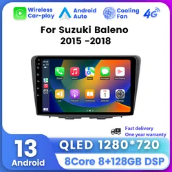 Radio samochodowe 2din dla Suzuki Baleno 2 2015-2022 Android 13 CarPlay Auto Multimedia Stereo Player GPS 4G Wifi Inteligentna jednostka główna radio samochodowe inteligentny system samochodowy car radio android auto c