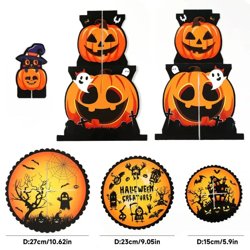 1-4PCS 3 Tier Spiderweb Dessert Stand Decor for Halloween Party Table Centerpiece Display Cake Tray Paper Dim Sum Rack - view 4